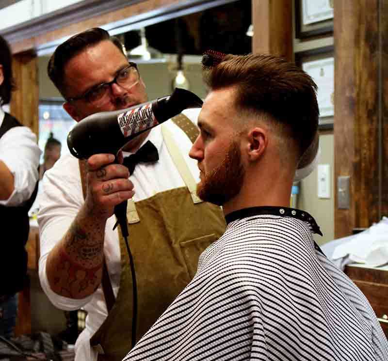 blow drying your beard straight