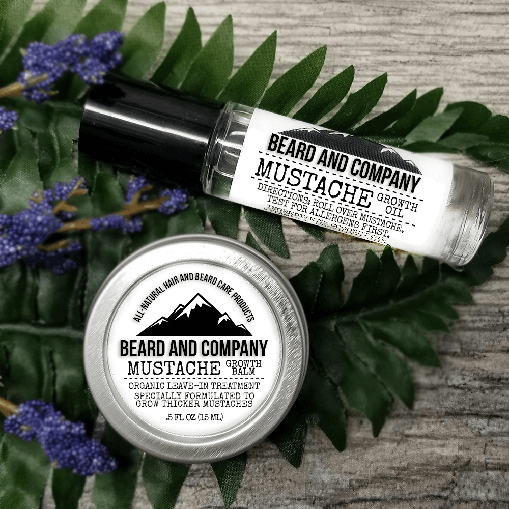 mustache growth kit with balm and oil